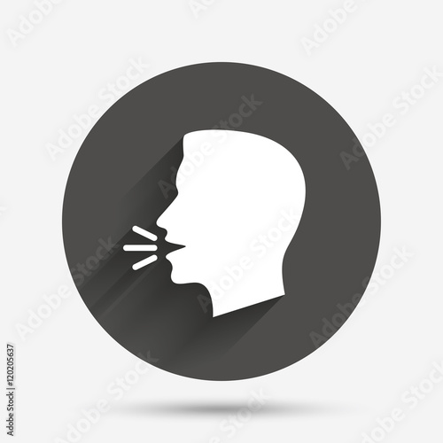 Talk or speak icon. Loud noise symbol.