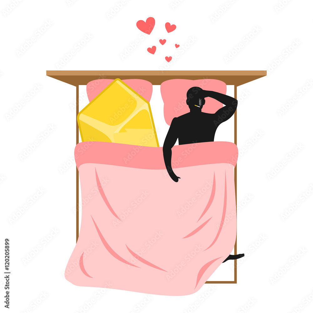 Φωτογραφία Lover golde of Golden bullion. Wealth of man. lovers in bed top