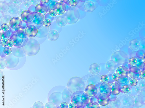 Abstract background with colored bubbles