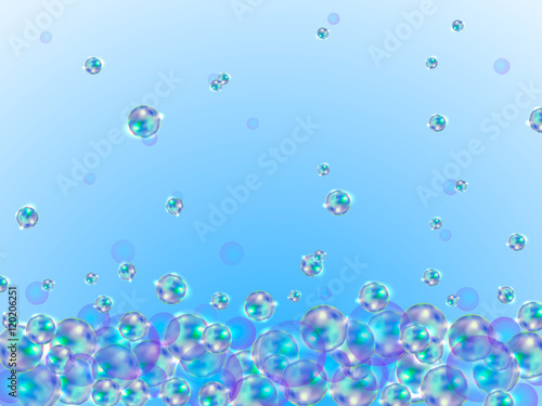 Abstract background with colored bubbles
