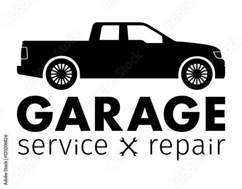 Auto center  garage service and repair logo Vector Template