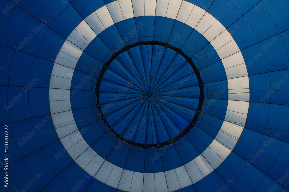 Fototapeta premium Closeup view inside of a hot air balloon