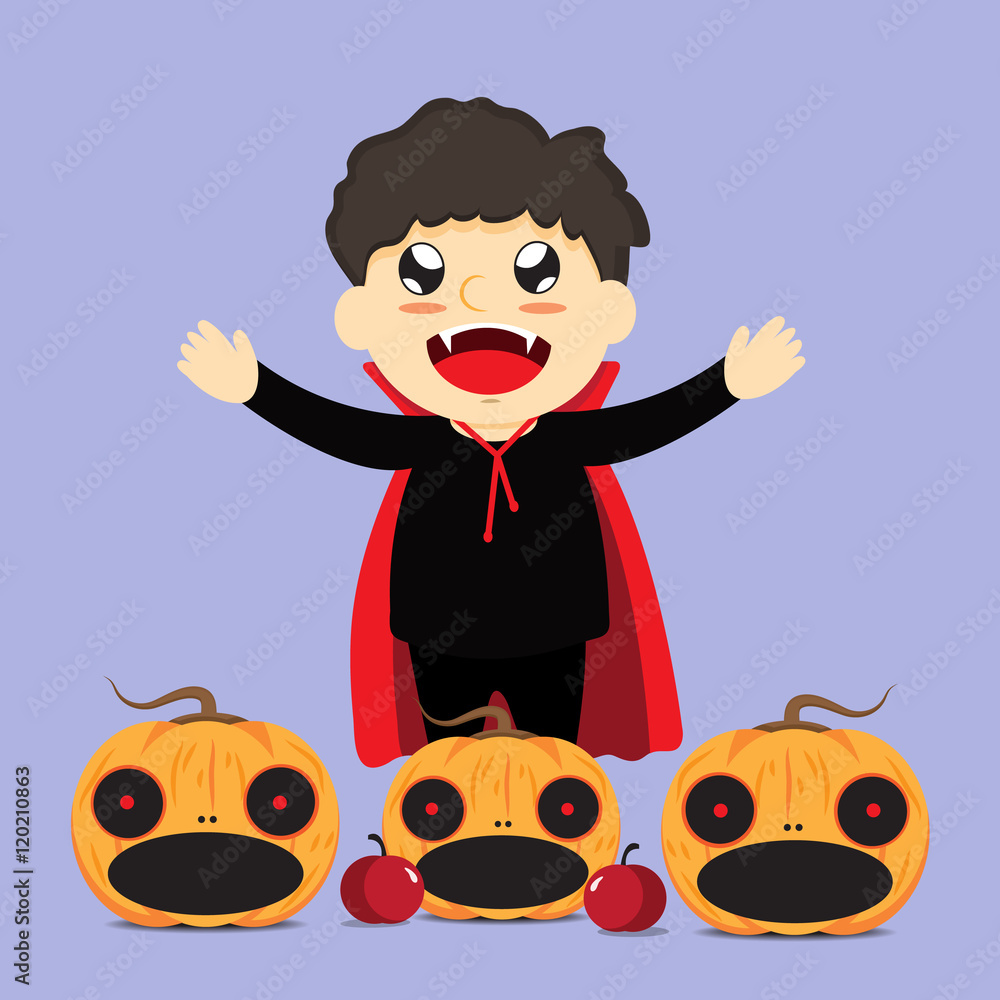 kid halloween vector cartoon design. kid halloween vector cartoon design.