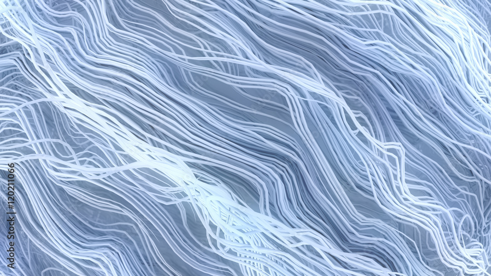 Curl noise flow abstract white lines 3d rendering background Curl noise flow abstract white lines 3d rendering background