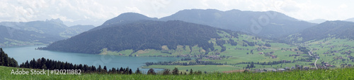 Panorama of lake  Sihl photo