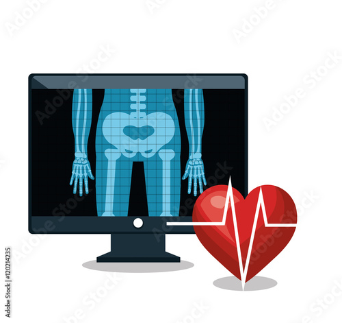 x ray digital medical healthcare isolated vector illustration eps 10