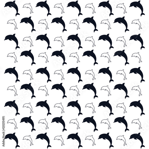 dolphin sea world life isolated vector illustration eps 10