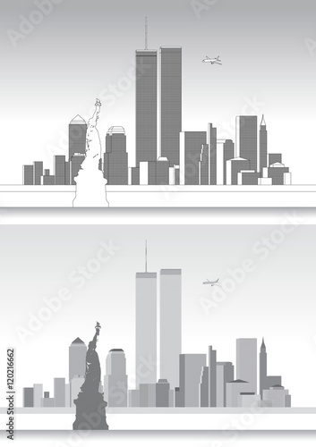 WTC  World Trade Center and the New York Skyline