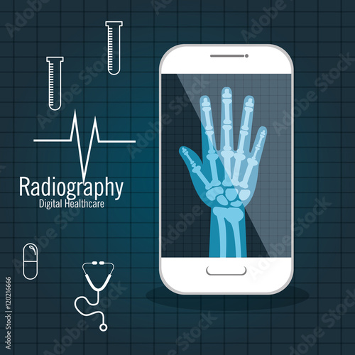 x ray digital medical healthcare isolated vector illustration eps 10