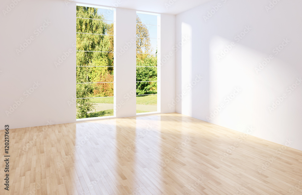 Obraz premium Soggiorno moderno con parquet