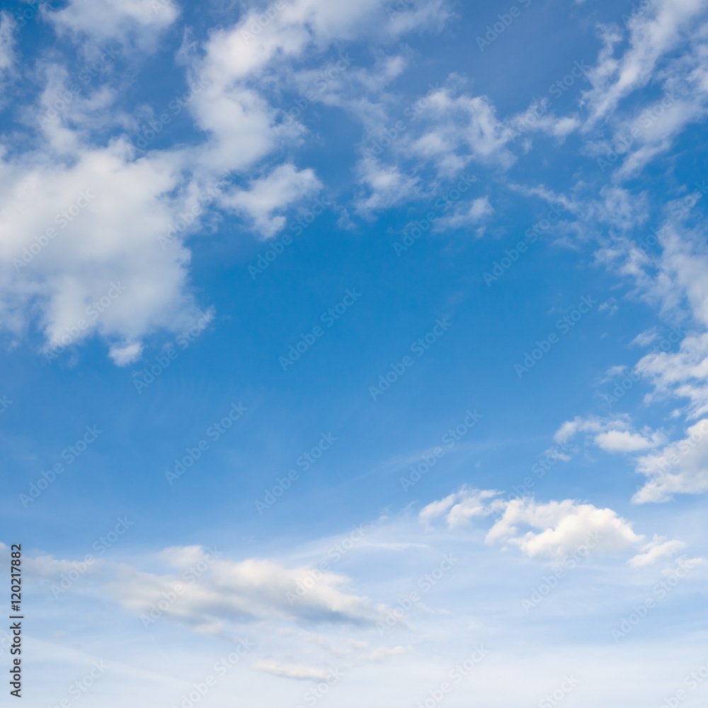 Blue sky and clouds over horizon. Blue sky and clouds over horizon.
