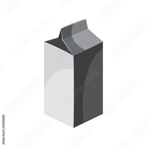 Milk pack in cartoon style isolated on white background vector illustration