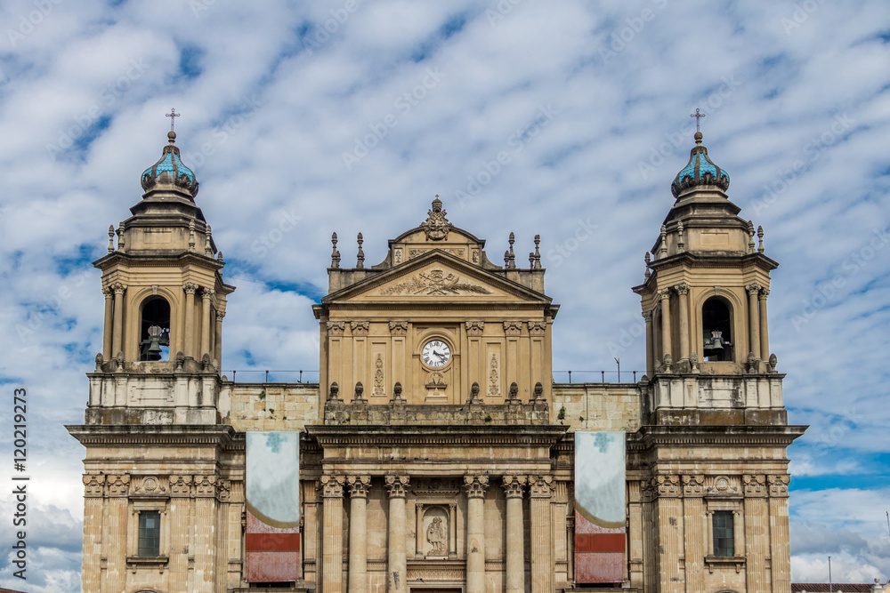Facade of Guatemala City Cathedral - Guatemala City, Guatemala