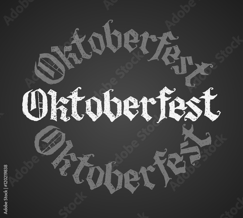 Oktoberfest chalk lettering. Single word