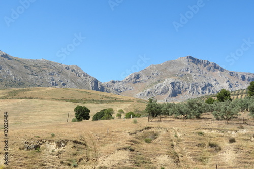 Espagne - Andalousie - valle de Abdalajis et ses montagnes