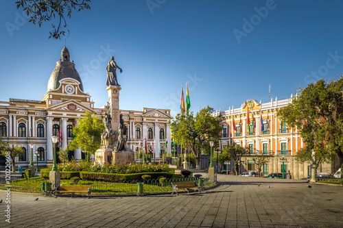 Plaza Murillo and Bolivian Palace of Government - La Paz, Bolivia photo