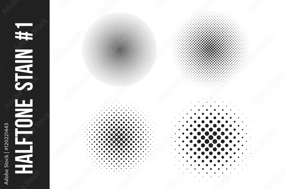 Huge dots halftone vector background. Overlay texture