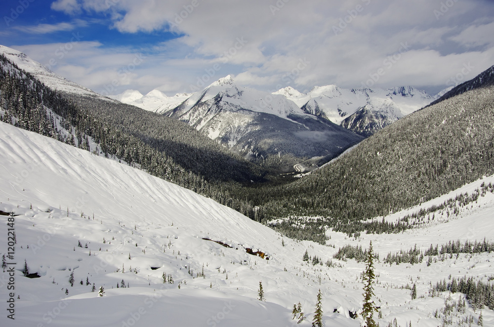Glacier National Park, Canada. Winter landscape.