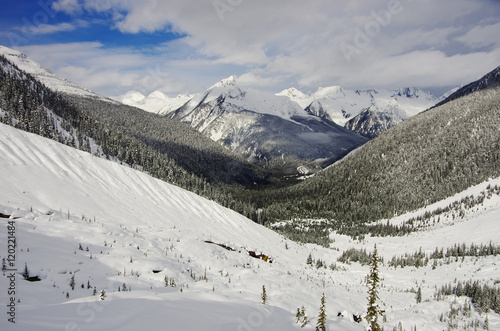 Obraz na płótnie Glacier National Park, Canada. Winter landscape. w salonie