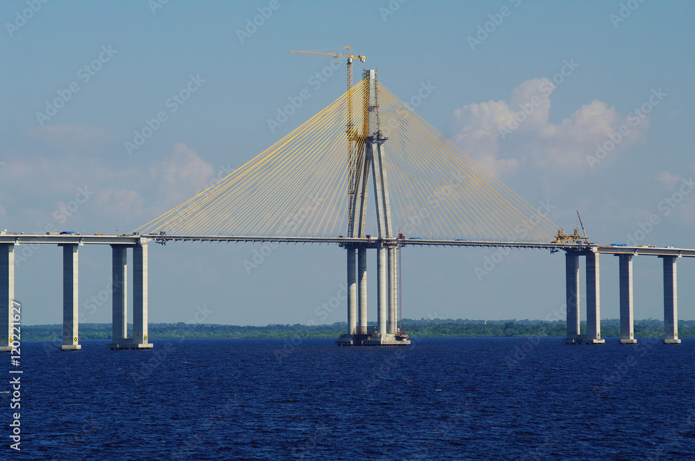 The Rio Negro Bridge under construction