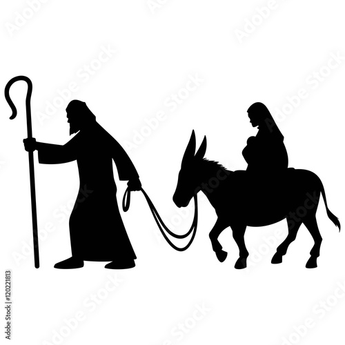 Mary and Joseph Silhouette