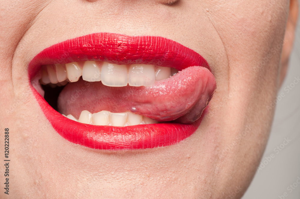 macro of beautiful mouth macro of beautiful mouth