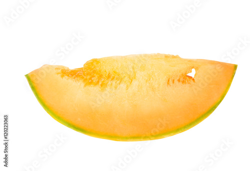 Piece of a melon of orange color