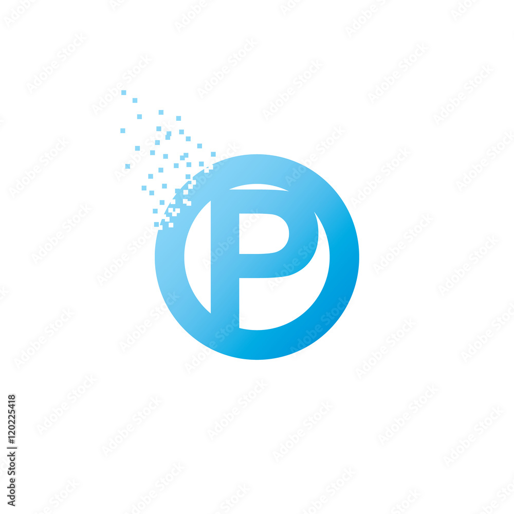 Circle initial letter uppercase logo design template Circle initial letter uppercase logo design template