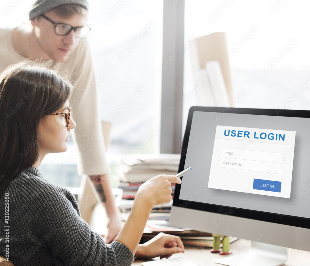 User Login Security Privacy Protection Concept User Login Security Privacy Protection Concept