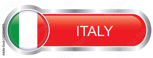 Italy flag glossy banner