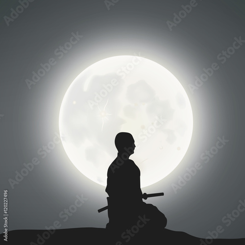 A Samurai Under The Moonlight 