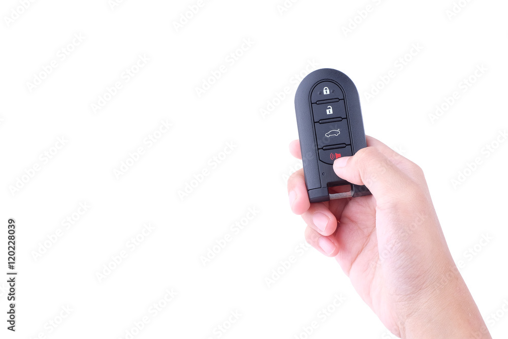 hand presses on the remote control car alarm systems hand presses on the remote control car alarm systems