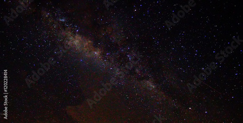 Milky Way galaxy, Long exposure photograph  photo