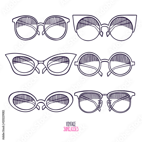 sketch vintage sunglasses