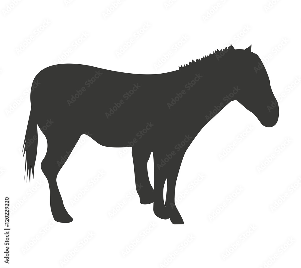 horse animal silhouette isolated vector illustration design