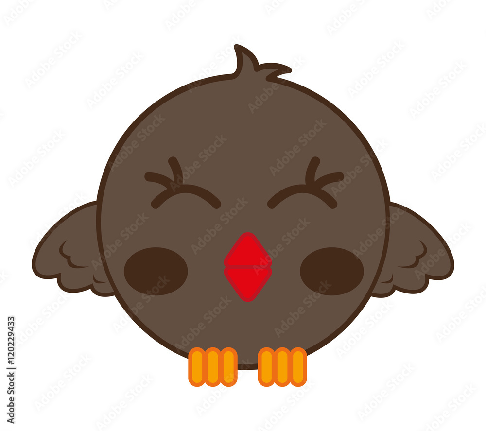 Fototapeta premium cute bird comic cartoon vector illustration design
