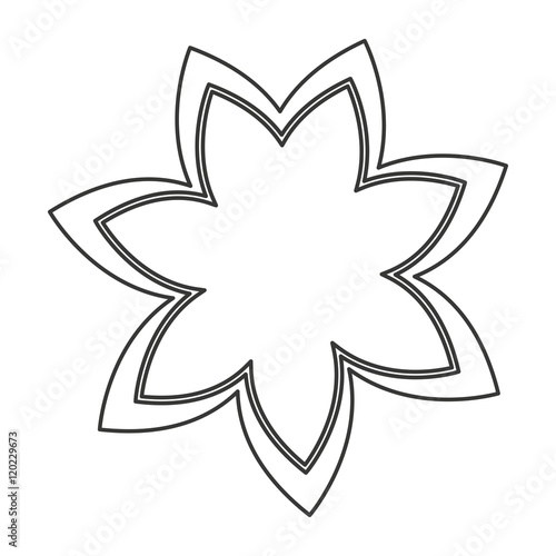 beautiful flower drawing isolated vector illustration design