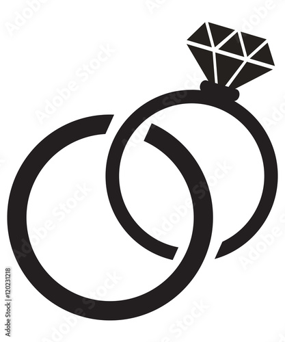 Wedding rings icon