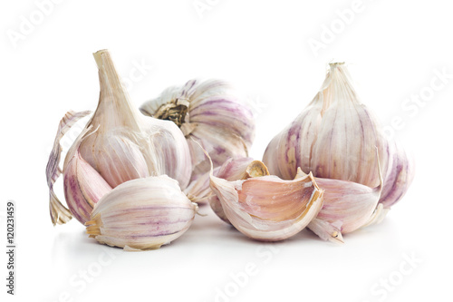 The fresh garlic.