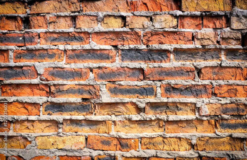 Old damaged brick wall as background or texture Old damaged brick wall as background or texture