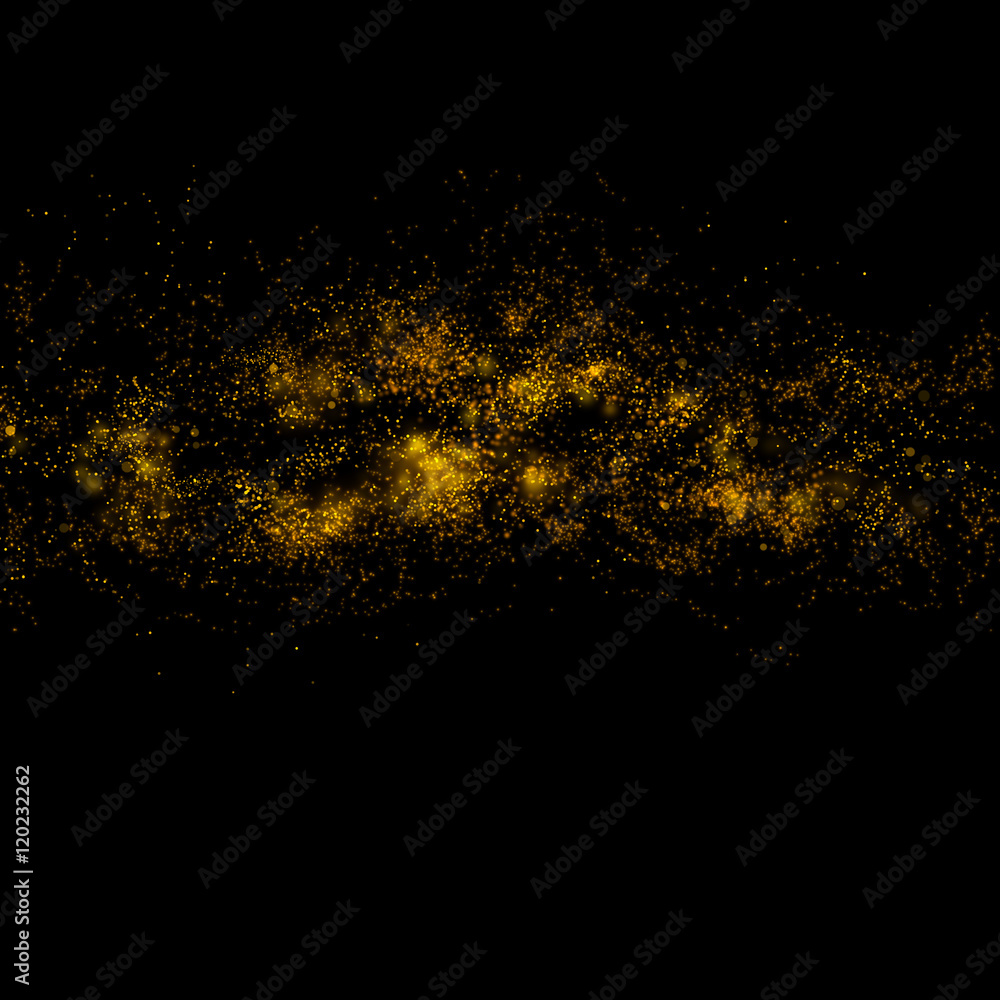 Gold milky way glittering star magic dust on background Gold milky way glittering star magic dust on background