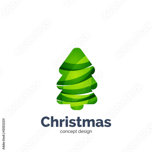 Vector abstract geometric Christmas tree icon