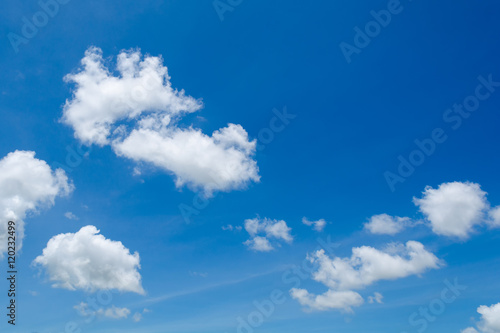 Beutyful blue sky with white cloud.