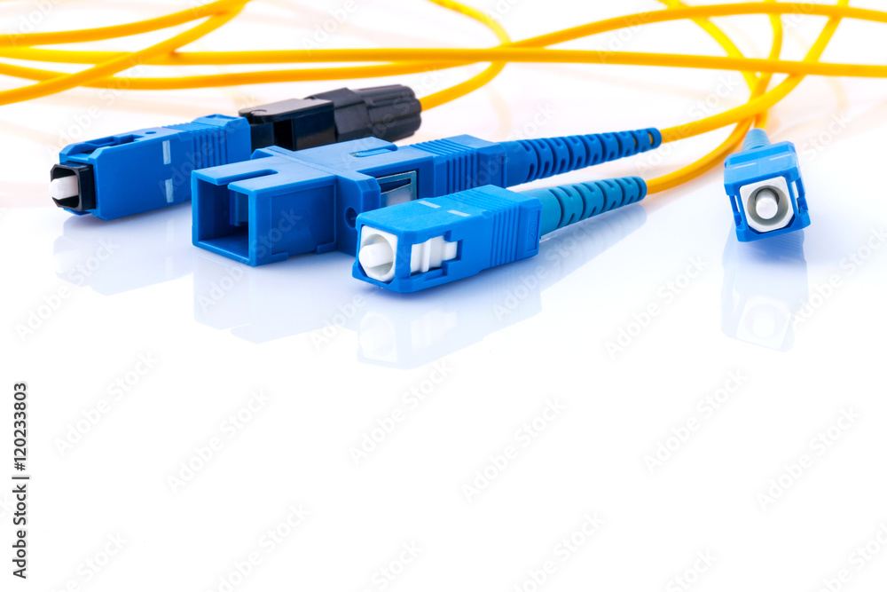 Fiber Optics connectors symbolic photo for fast internet connect Fiber Optics connectors symbolic photo for fast internet connect