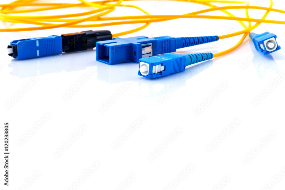 Fiber Optics connectors symbolic photo for fast internet connect Fiber Optics connectors symbolic photo for fast internet connect