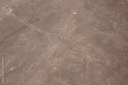Nazca Lines seen from helicopter, Peru
 photo