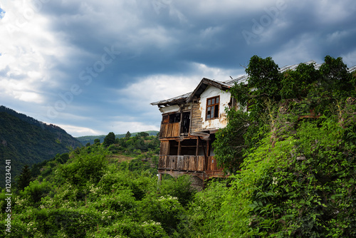 Summer time along the streets of Kovachevitsa village, Bulgaria