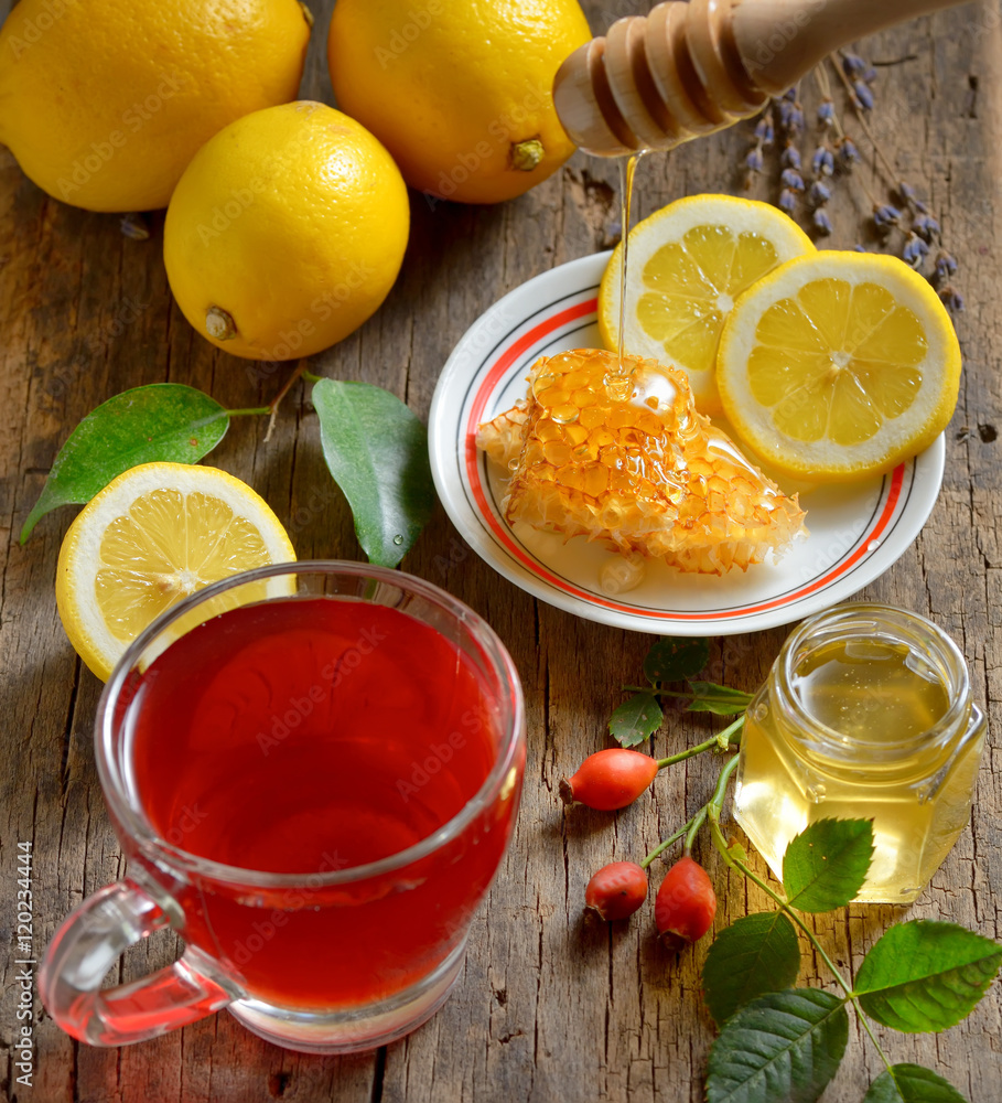 Rosehip tea with lemon Rosehip tea with lemon