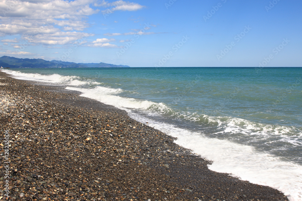 七里御浜の水平線 