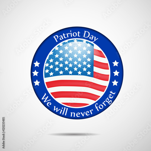 Illustration of U.S.A Flag for Patriot Day